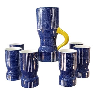 Orangeade Service by Marcel Guillot, 1950s, Set of 7 For Sale
