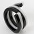 Black and White Multi-Layer Lucite Coiled Bracelet Bangle For Sale - Image 11 of 11