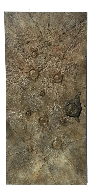 1970s Brutalist Door in Antique Bronze Finish