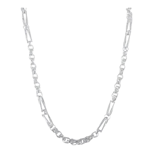Modernist Link Chain 925 Solid Silver Necklace Unisex Jewelry- Christmas Present by Carat&her