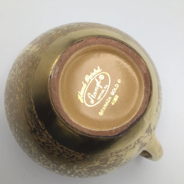 Stangl Granada Gold Ceramic Art Pottery Pitcher For Sale - Image 10 of 13