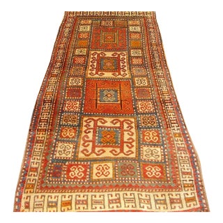 Pasargad Home Antique Kazak Wool Area Rug, 3' 3'' X 8' 0'' For Sale