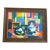 Contemporary Original Glenn Moore Cubist Style Cat Painting For Sale
