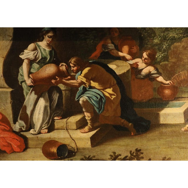 Workshop of Francesco De Mura, Rebecca at the Well, 1770, Oil on Canvas For Sale - Image 9 of 15