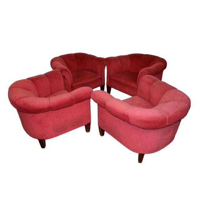 Vintage Armchairs, 1920s, Set of 4 For Sale - Image 3 of 8