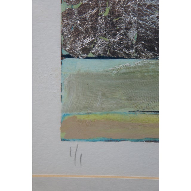 Late 20th Century Starlie Sokol Hohne 1/1 Abstract Geometric Expressionist Mixed Media Art, Framed For Sale - Image 6 of 12