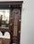 Louis xvi style oak console coat rack hat rack with cane backing on the upper section eight bronze panthers and two cane-...
