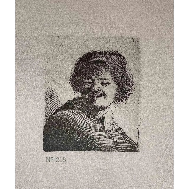Self-Portrait in a Cap, Laughing is an etching on ivory-colored paper realized by Charles Amand Durand (1831-1905) after...