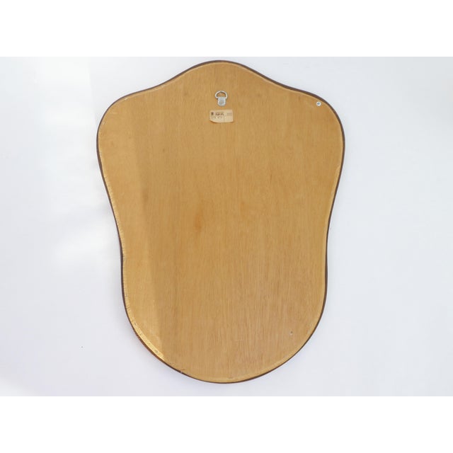 Vintage Dutch Scalloped Wooden Mirror, 1950s For Sale - Image 6 of 11