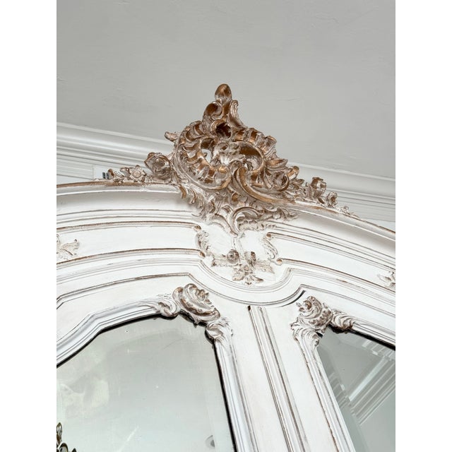 Off-white 19th Century French Armoire ~ Hand-Carved ~ Elegant Provincial Form For Sale - Image 8 of 8