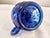 Metal Vintage Kerosene Oil Lamp Cobalt Blue Embossed Fruit Pattern For Sale - Image 7 of 7