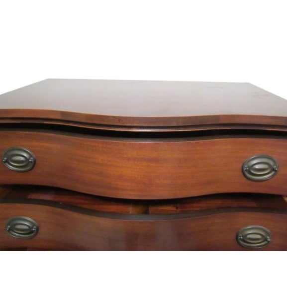 1940s Vintage English 6 Drawer High Chest Cherry Wood by White Furniture Co For Sale - Image 10 of 10