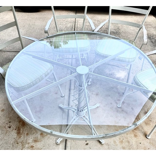 Mid-Century Modern Lee L. Woodard and Sons Iron Dining Set For Sale - Image 3 of 13