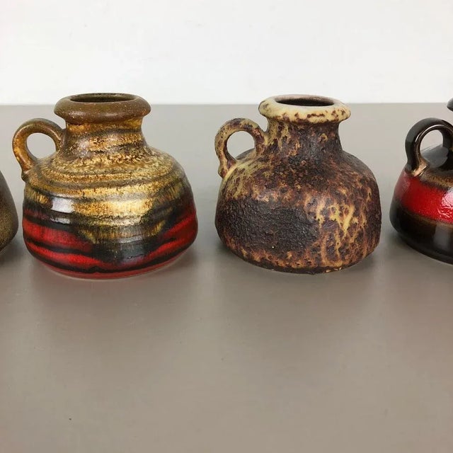 Ceramic Fat Lava Ceramic 493-10 Vases from Scheurich, Germany, Set of 5 For Sale - Image 7 of 18