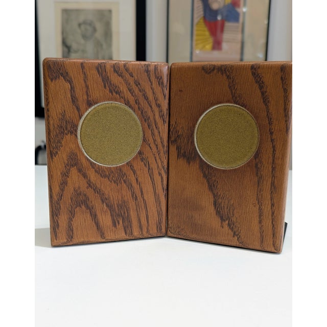 Mid-Century Modern Marshall Studios Walnut Bookends With Dot Inlay, 1960s For Sale - Image 3 of 5