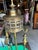 Metal Vintage Brass Fireplace Tools and Holder For Sale - Image 7 of 12
