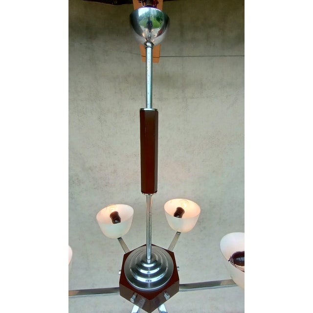 Art Deco Chandelier, 1940s For Sale - Image 15 of 18