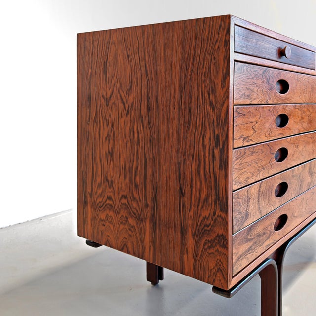 Wooden Buffet Chest of Drawers by G. Frattini for Bernini, 1950s For Sale - Image 14 of 18
