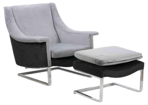 Set of Armchair with Ottoman, Italy, 1970s