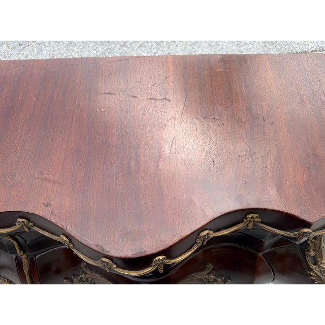 Antique Hand-Painted French Bombe Buffet For Sale - Image 11 of 18