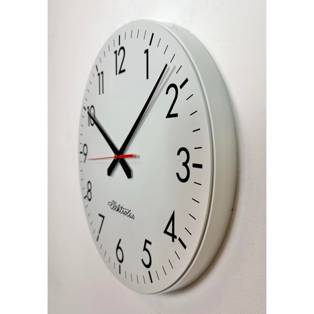 1990s Large Vintage Office Wall Clock from Elektročas, 1990s For Sale - Image 5 of 17