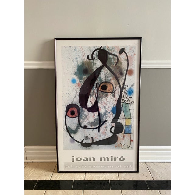 Joan Miró 1960s Joan Miró Man and Woman Tel Aviv Museum Exhibition Poster Art For Sale - Image 4 of 5