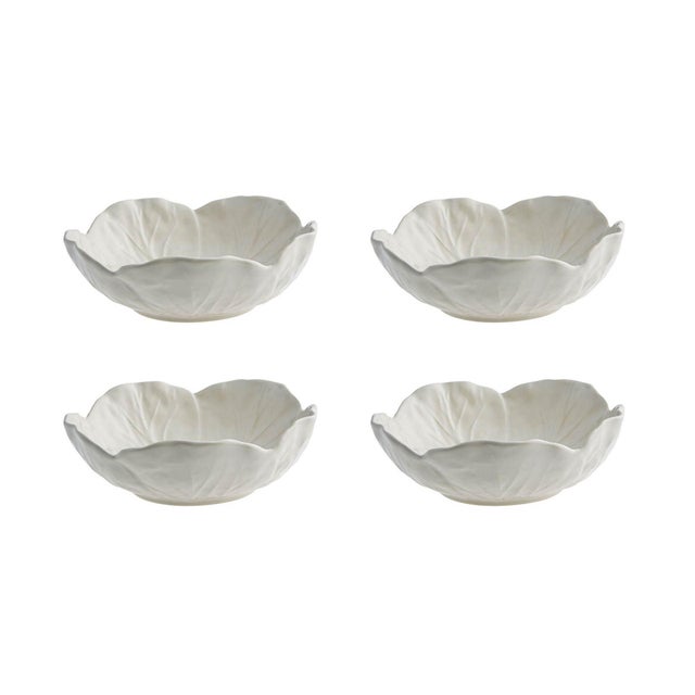 Traditional Bordallo Pinheiro Cabbage Bowl 13 oz, Beige, Set of 4 For Sale - Image 3 of 4