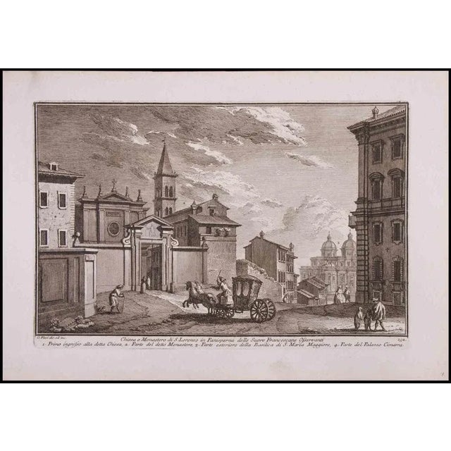 Chiesa e Monastero di S. Lorenzo is an original black and white etching of the Late 18th century realized by Giuseppe...