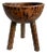 Vintage Wood Carved Rustic Tribal Bowl on Legs For Sale