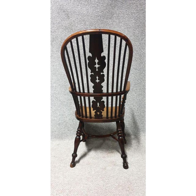 Tall Windsor Chair in Yew Wood For Sale - Image 4 of 5