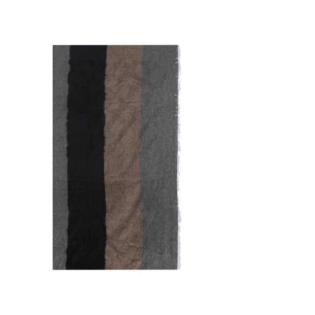 Vintage Striped Turkish Blanket Kilim Rug 10'5'' X 10'11'' For Sale - Image 4 of 13