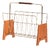 Scandinavian Magazine Rack in Teak and Brass, 1960s For Sale