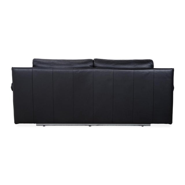Model 6500 2-Seater Sofa in Black Leather from Rolf Benz For Sale - Image 12 of 14