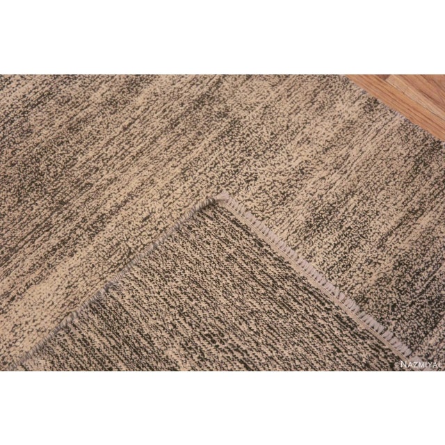 Nazmiyal Collection Neutral Abrash Modern Runner Rug For Sale In New York - Image 6 of 6