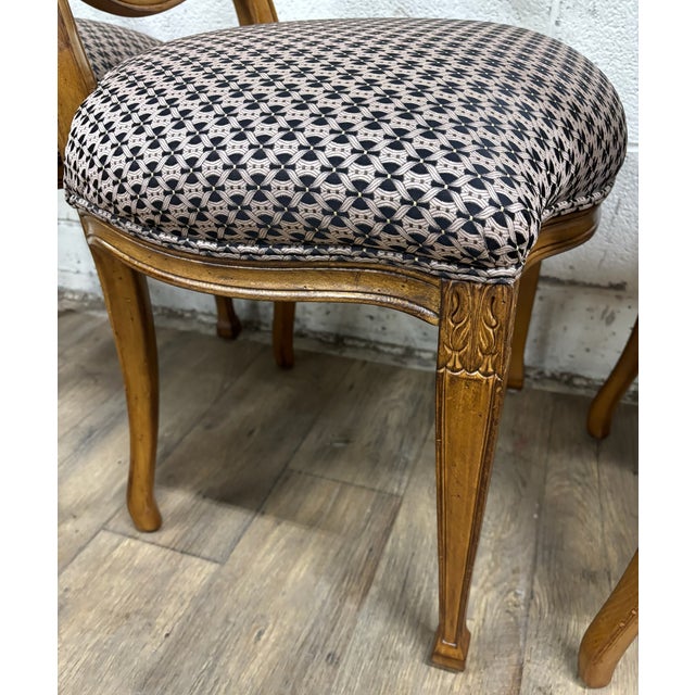 Vintage George III Regency Hepplewhite Style Sunburst Spider Web Dining Chairs For Sale - Image 9 of 15