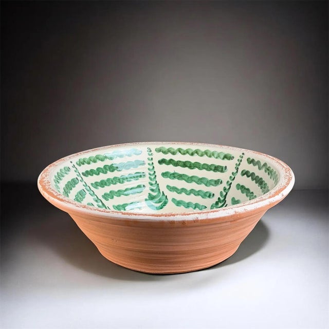 Ceramic Large Spanish Fajalauza Ceramic Lebrillo Bowl For Sale - Image 7 of 9