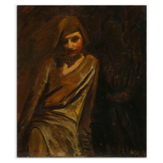 Antonio Feltrinelli, Woman, Original Painting, 1930s For Sale