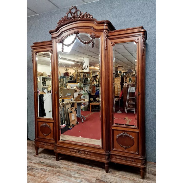 Louis XVI Bookcase in Mahogany, 1850s For Sale - Image 3 of 6