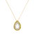Delicate and lovely, this 14k yellow gold plated sterling silver necklace is perfect for any occasion. A hollow pear shape...
