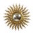 Beautiful and extremely rare gold-colored sunburst mirror, with convex glass, made entirely of wood gilded with gold leaf,...
