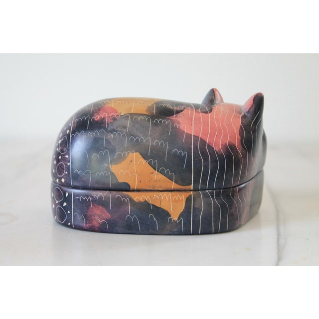 Vintage Hippopotamus Soap Stone Trinket Box For Sale In Milwaukee - Image 6 of 11