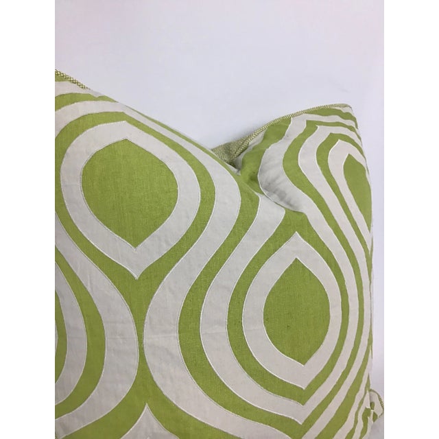 Geometric Green and White Pillows a Pair Chairish