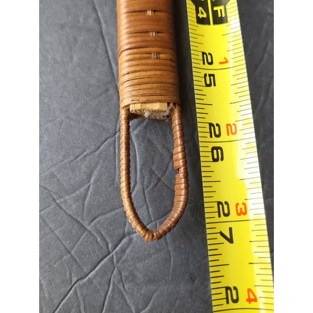Mid 20th Century Handwoven Bamboo Wicker Rug Beater For Sale - Image 13 of 16
