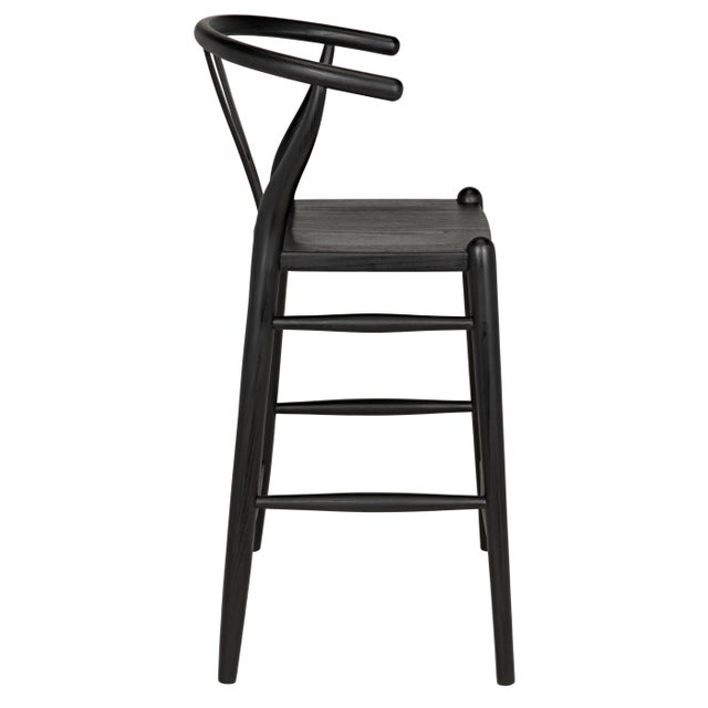 Not Yet Made - Made To Order NOIR Zola Counter Stool, Charcoal Black For Sale - Image 5 of 9