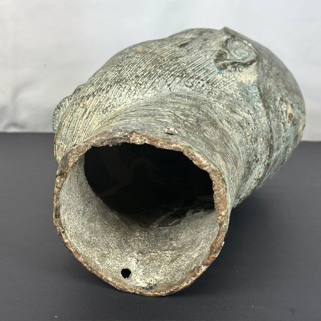 Benin Patinated Bronze Head For Sale - Image 13 of 13