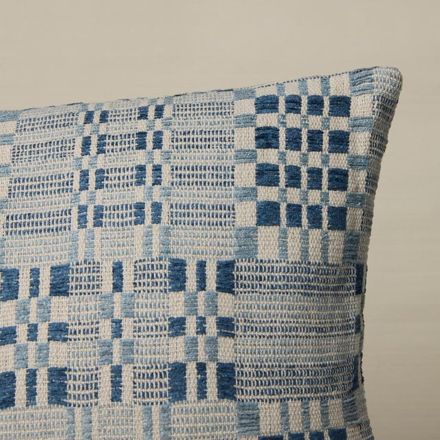 This pillow features Brimfield with a knife edge finish. Inspired by a vintage textile we found at the famed Brimfield...
