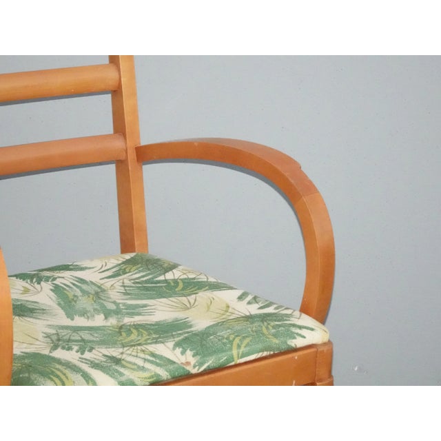 Wood Vintage Mid Century Danish Modern Side Chair with Curved Armrests For Sale - Image 7 of 13