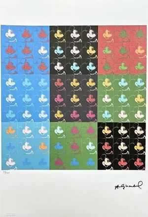 After Andy Warhol, Mickey Mouse Collage, 1980s, Lithograph