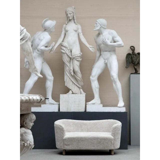 Contemporary Sahara Sheepskin and Smoked Oak Mingle Sofa by Lassen For Sale - Image 3 of 7