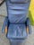 Modern Vintage Nepsco Backsaver Bentwood Frame Reclining Chair With Blue Leather Upholstery Relax the Back For Sale - Image 3 of 11